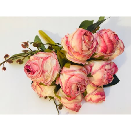 BUKIET róże sztuczne liście na dekoracje stroik wianek do wazonu święta pik