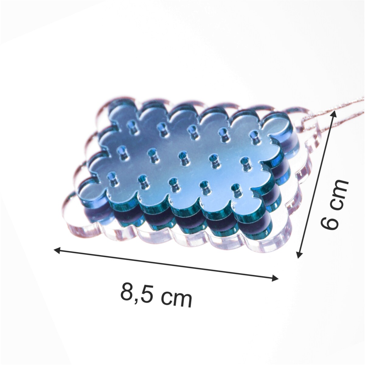 Dekoracje świąteczne domu Herbatniki niebieskie 6szt.