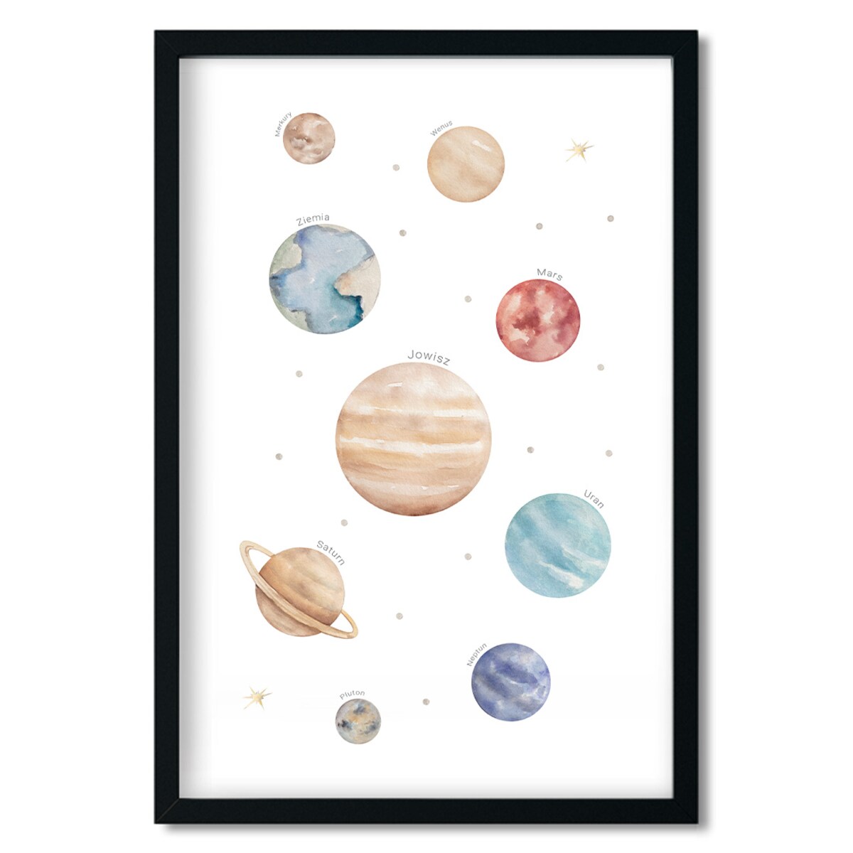 3 x plakat dla dzieci | zestaw kosmos 30x40