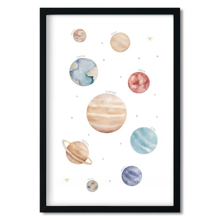 3 x plakat dla dzieci | zestaw kosmos 30x40