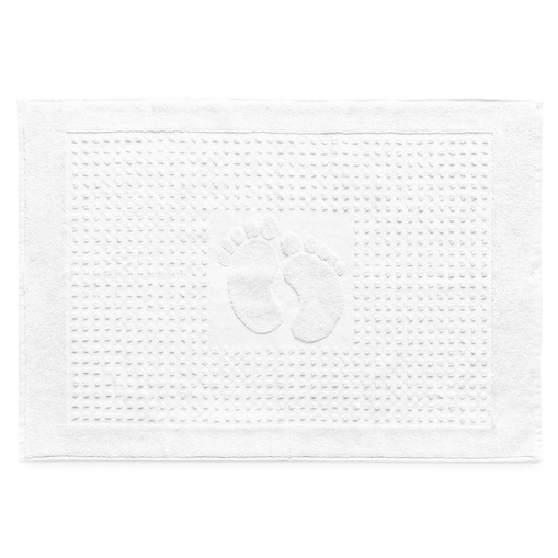 Dywanik łazienkowy 50x70 Stopki, 100% bawełna, kolor biały