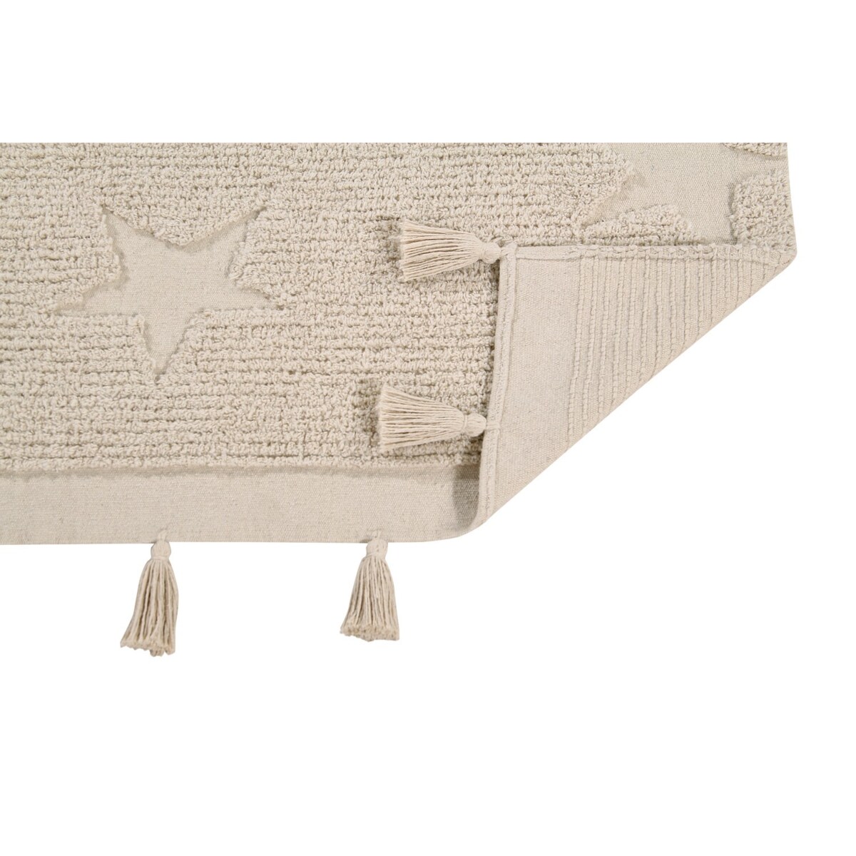 Dywan Bawełniany Hippy Stars Natural 120x175 cm Lorena Canals