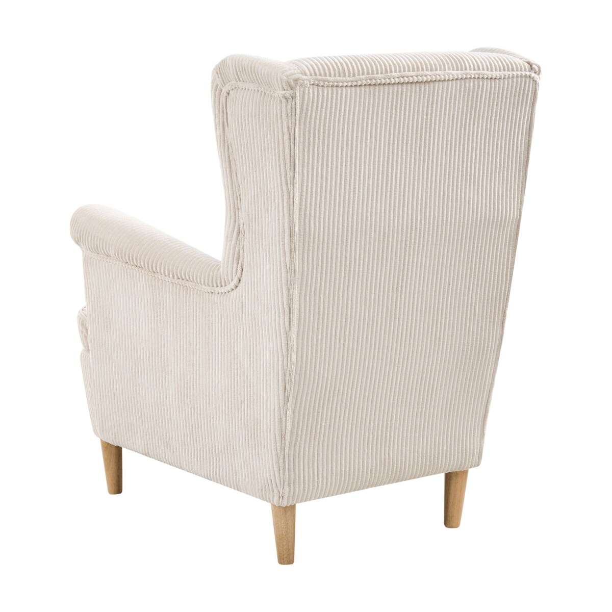 Fotel uszak ABSON Sztruks Jasnobeżowy