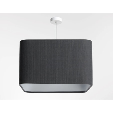 Lampa wisząca KWADRO LEN 006-40w30 grafitowa/szara