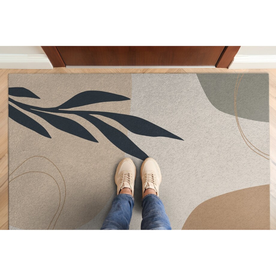 Wycieraczka XXL do wnętrz Minimalistyczny Liść 150x100 cm