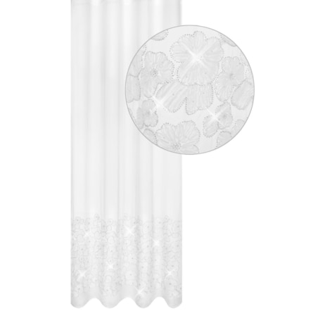 firana "flowers crystal" 90x250 cm