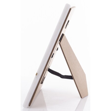 Ramka na zdjęcie marmurowa 22x18x1,5-15 cm biała ze złotem