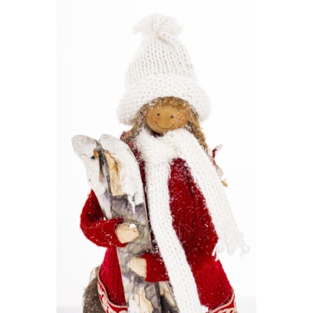 Dekoracja - figurka 24,5x9x7 cm FIONA z nartami