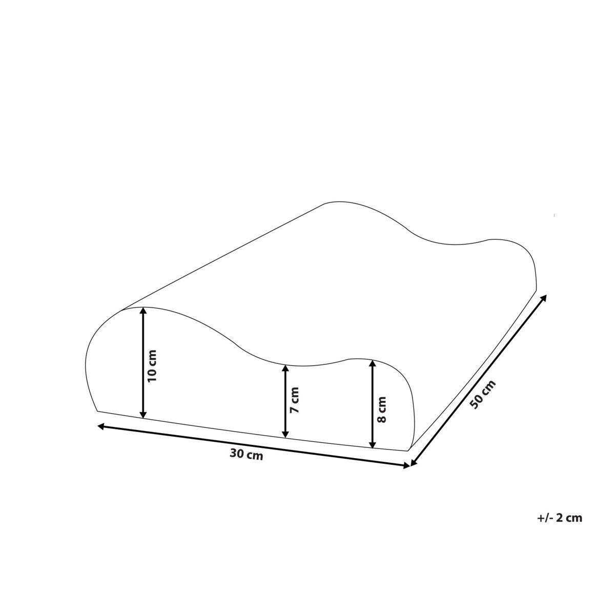Poduszka żelowa memory foam wysoka 50 x 30 cm biała KANGTO