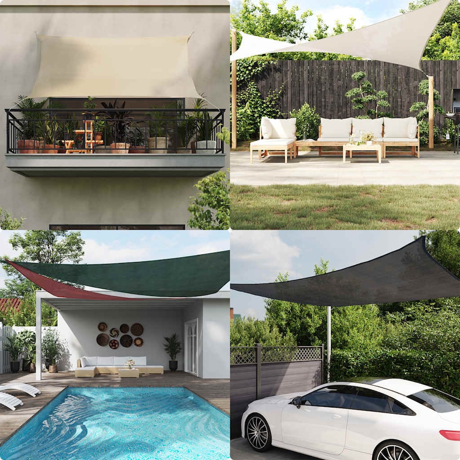 vidaXL Żagiel przeciwsłoneczny, 160 g/m², kolor taupe, 4/5x4 m, HDPE