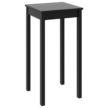 vidaXL Stolik barowy z MDF, czarny, 55 x 55 x 107 cm