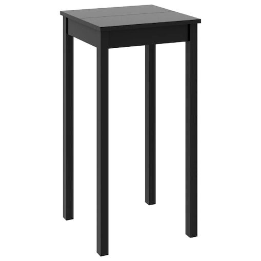 vidaXL Stolik barowy z MDF, czarny, 55 x 55 x 107 cm
