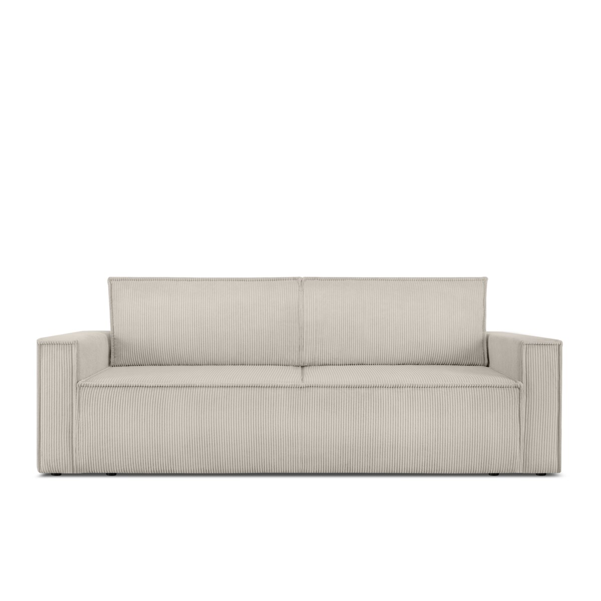 KONSIMO NAPI Trzyczęściowa sofa z kremowego sztruksu