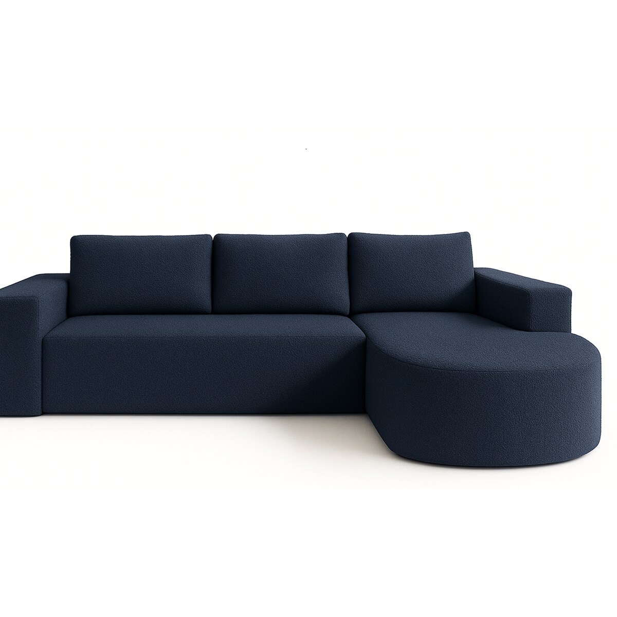 Narożnik Vello z funkcją spania do salonu,prawostronny- catch me granatowy