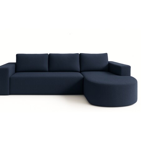 Narożnik Vello z funkcją spania do salonu,prawostronny- catch me granatowy