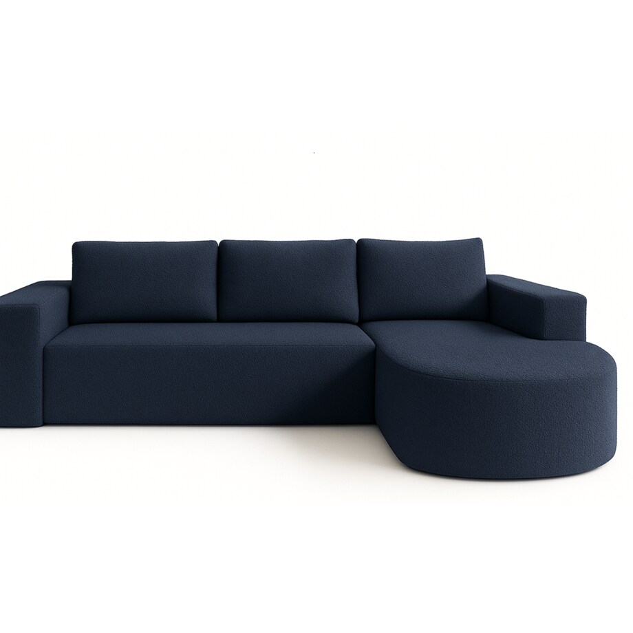 Narożnik Vello z funkcją spania do salonu,prawostronny- catch me granatowy