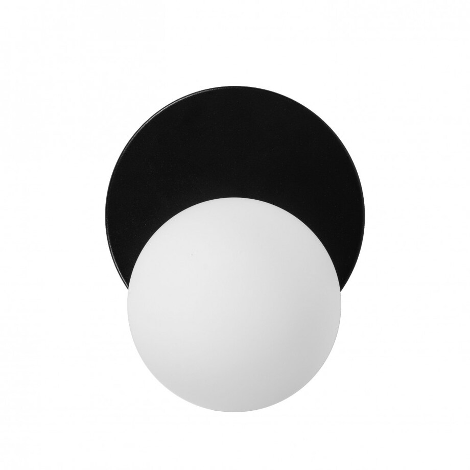 REFA A czarna lampa ścienna / kinkiet z podwyższoną szczelnością IP44