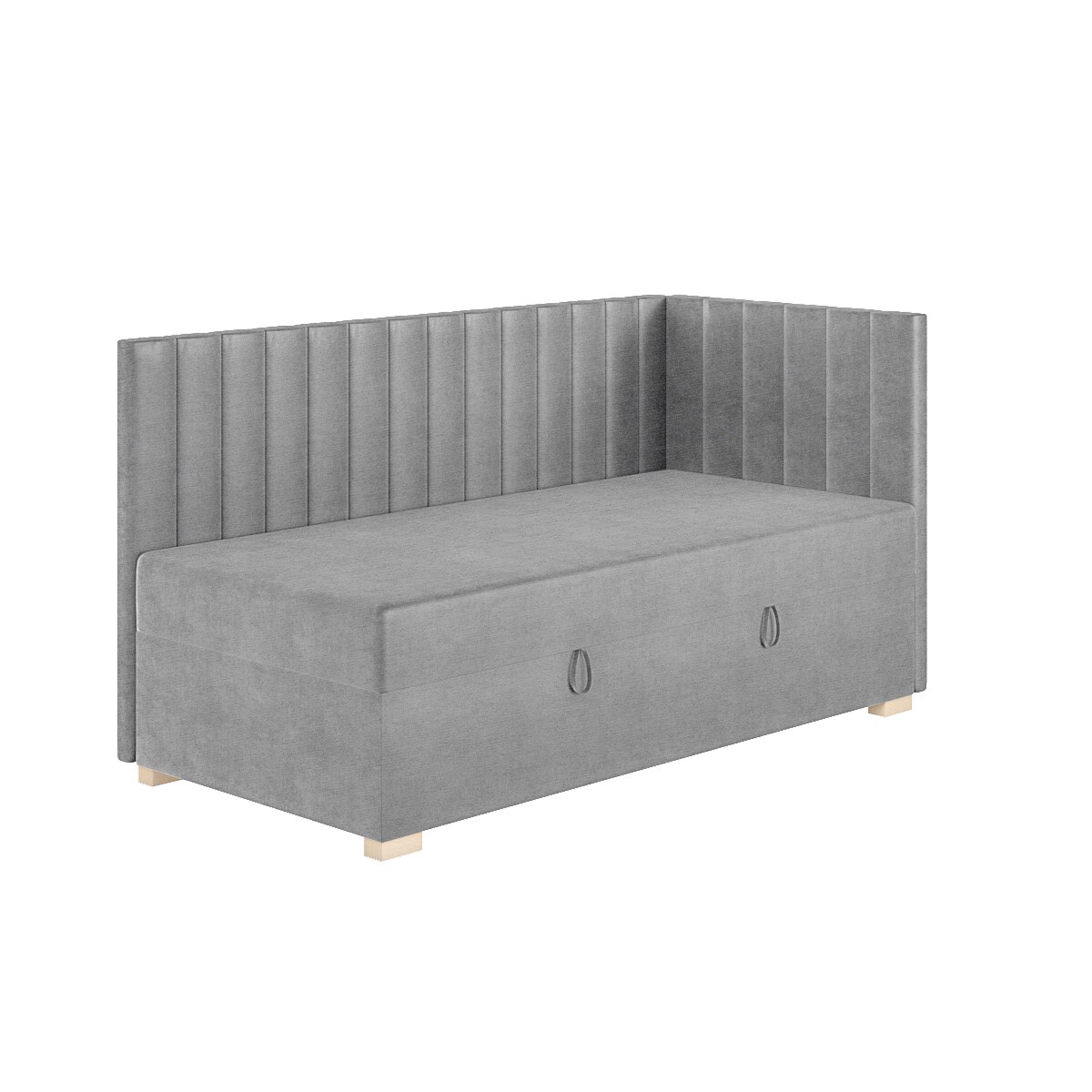 Mesonica Łóżko Snugi, linie szare, 90x200, Prawostronne