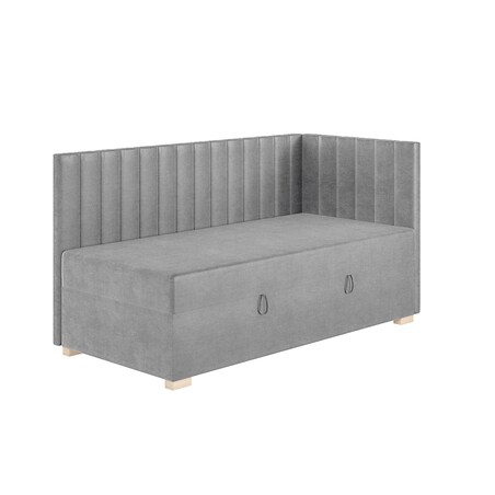 Mesonica Łóżko Snugi, linie szare, 90x200, Prawostronne