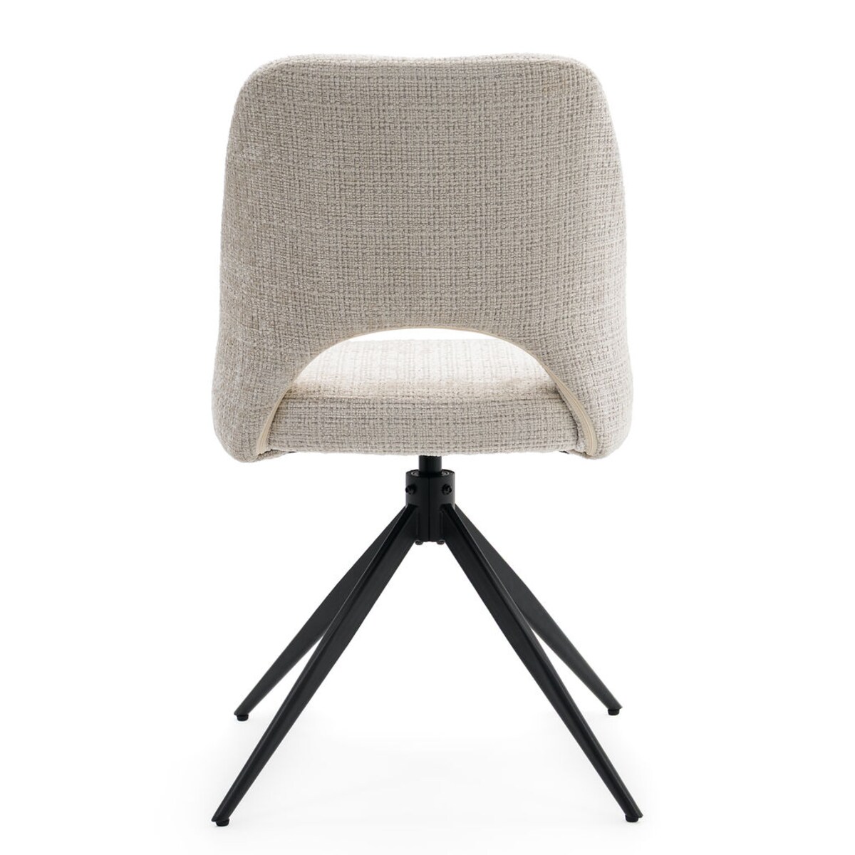 Krzesło tapicerowane obrotowe MILO II jasny beż do salonu jadalni kuchni