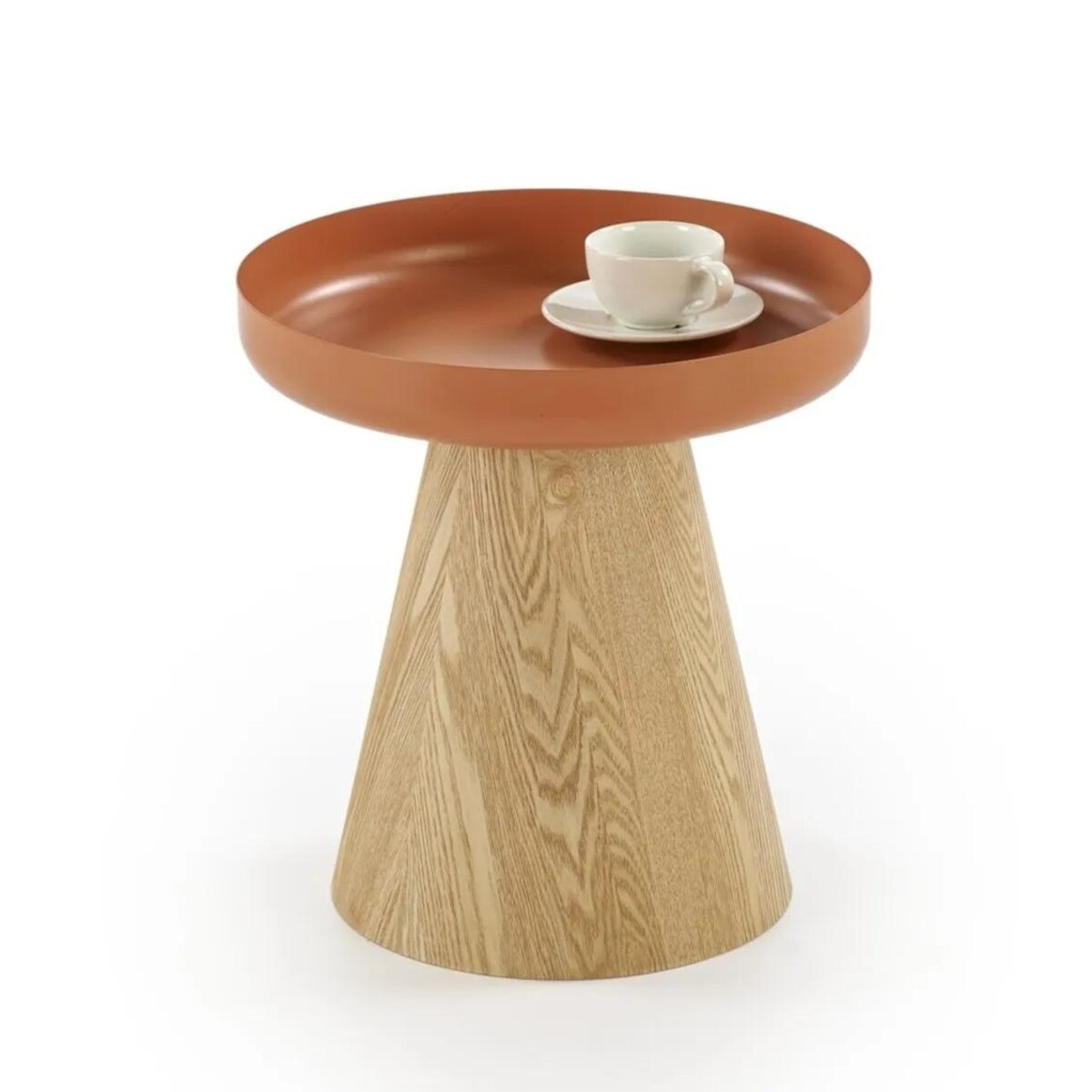 Stolik kawowy GINA 40x40cm cynamonowy/dąb