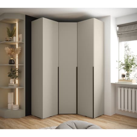 Garderoba wysoka do przedpokoju INOVA 1 Z4 kaszmir+czarny