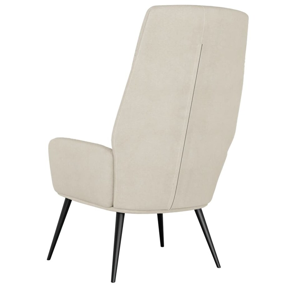 vidaXL Fotel wypoczynkowy, kremowy, sztuczna skóra zamszowa