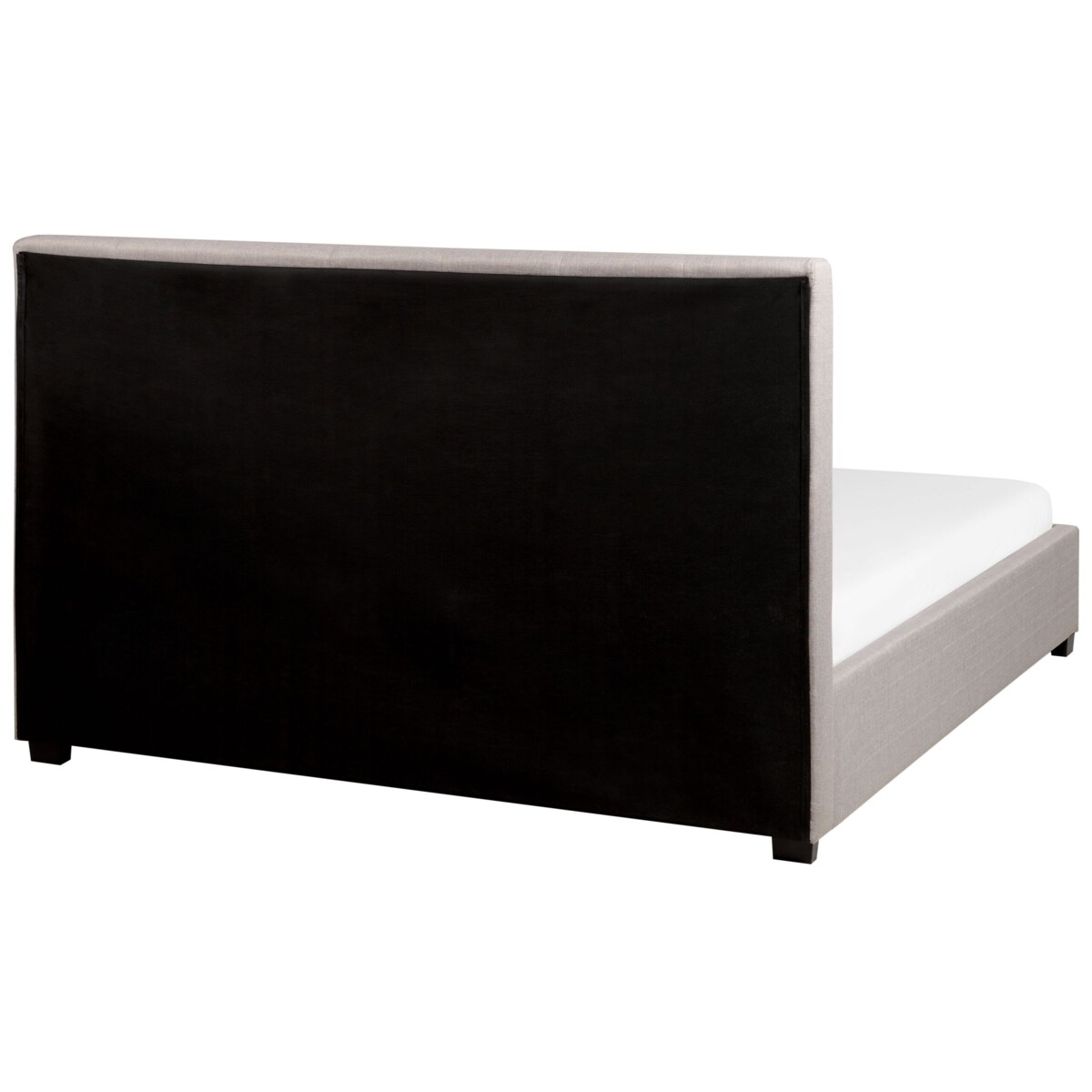 Łóżko z szufladami tapicerowane 160 x 200 cm jasnoszare LA ROCHELLE