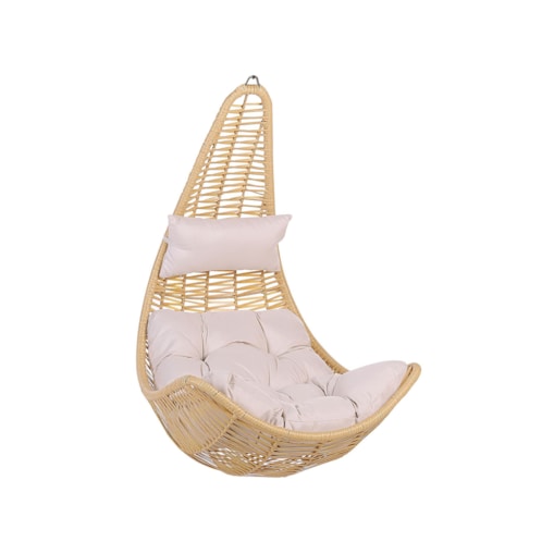 Fotel wiszący z technorattanu naturalny ATRI II