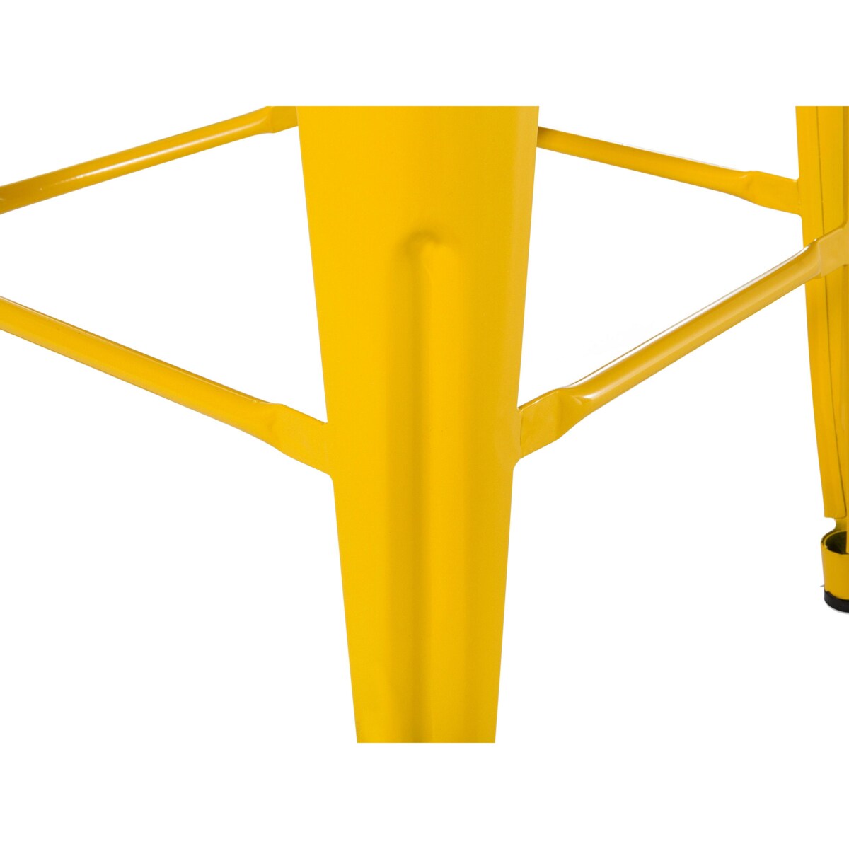 Zestaw 2 stołków barowych metalowych 60 cm żółty CABRILLO