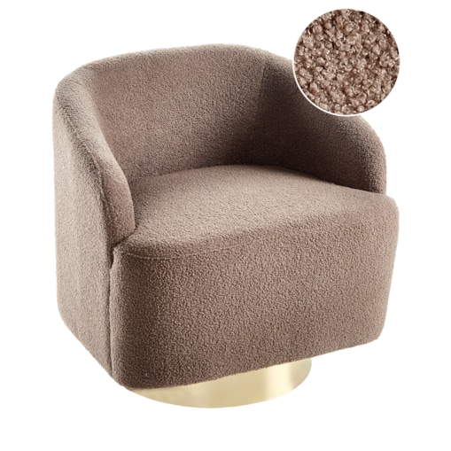 Fotel LAVIK Tkanina Brązowy