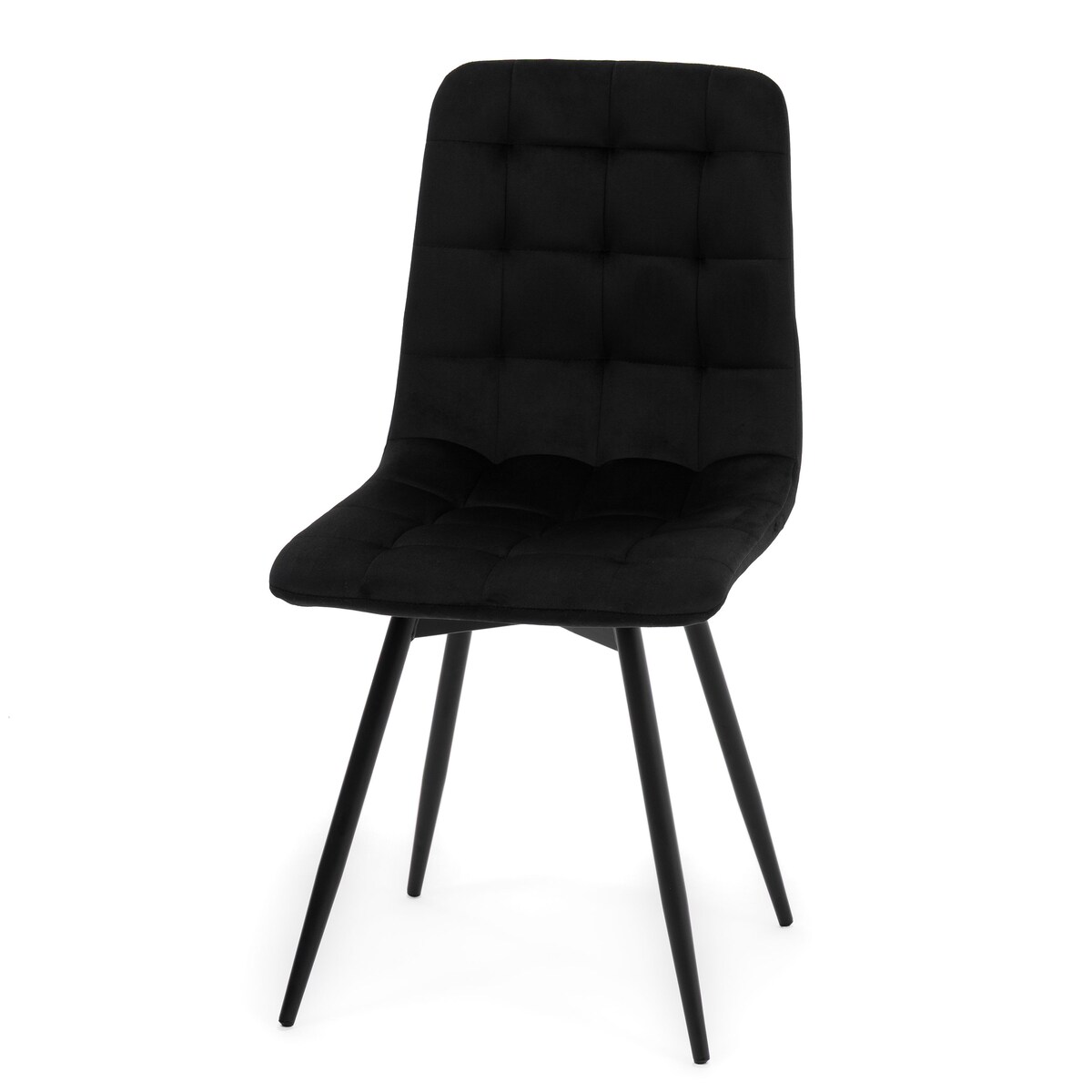 Krzesło tapicerowane obrotowe do salonu ARCO czarny welur