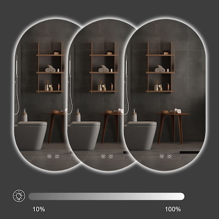 LUSTRO ŚCIENNE LED EGG 60x80 cm