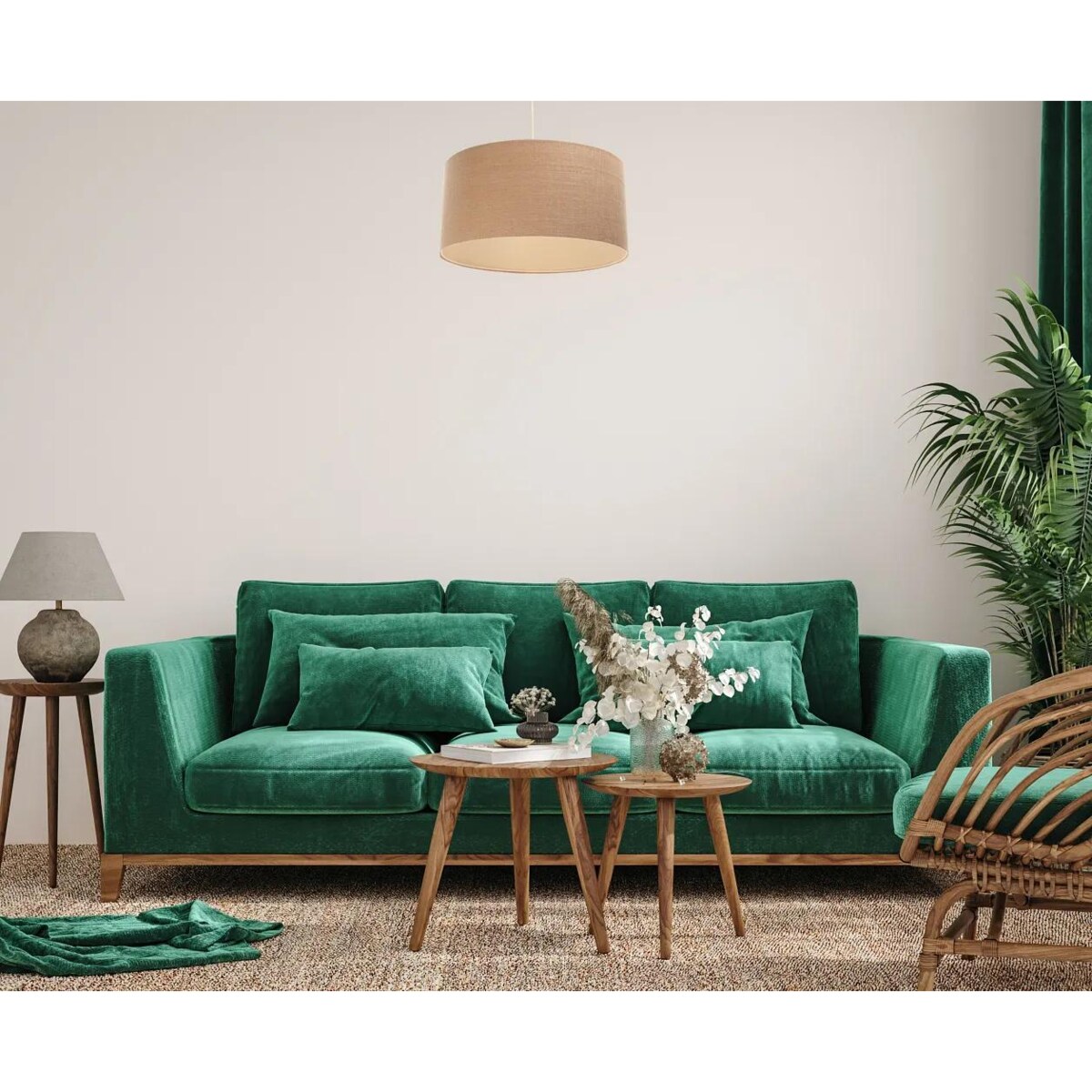 Lampa wisząca BOHO JUTA 40 beżowa