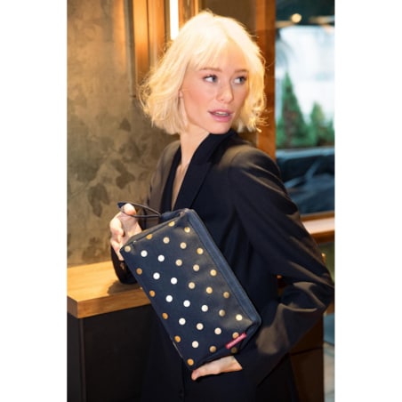Kosmetyczka TRAVELCOSMETIC, metallic dots blue