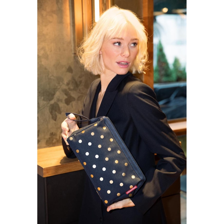 Kosmetyczka TRAVELCOSMETIC, metallic dots blue