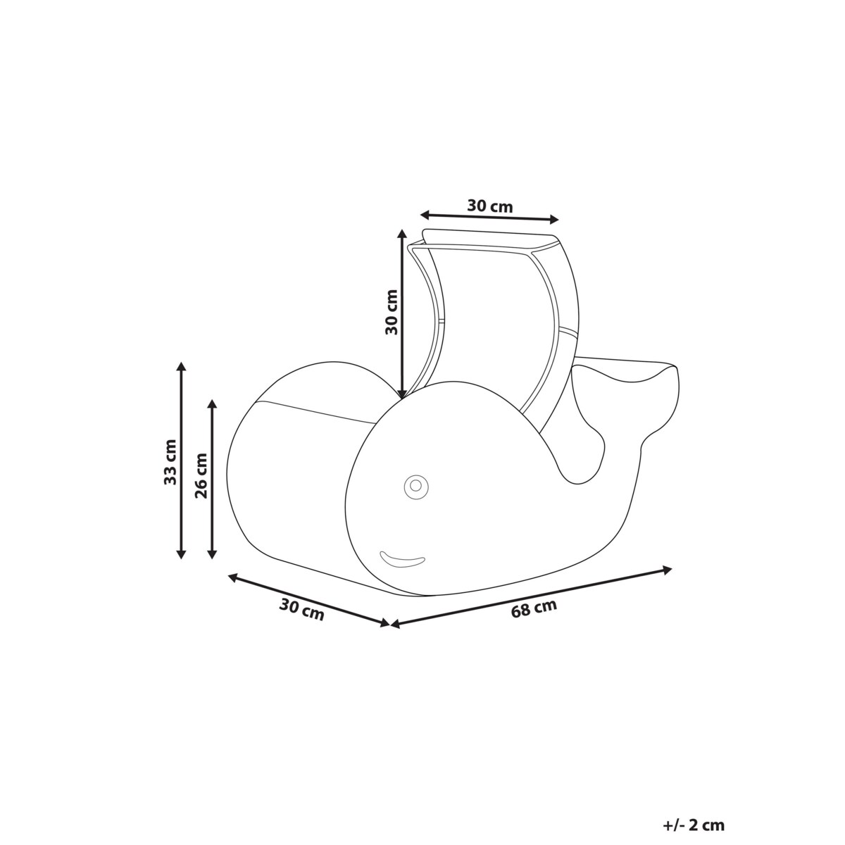 Kosz pleciony wieloryb z hiacyntu wodnego czarny ORANIA