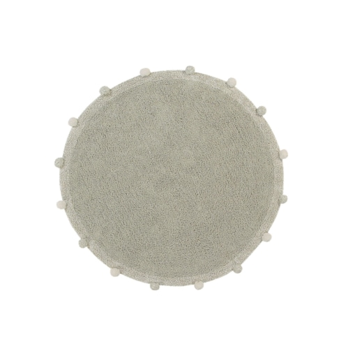 Dywan Bawełniany Bubbly Olive Natural Ø120 cm Lorena Canals