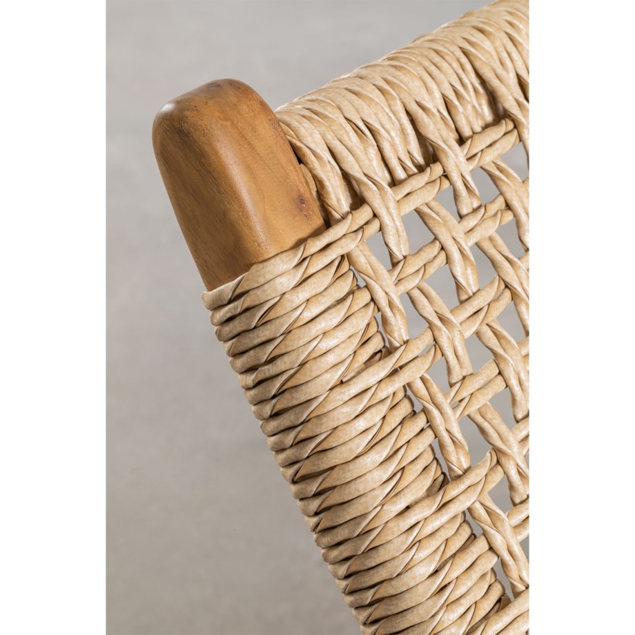 Leżak z drewna tekowego Pitea