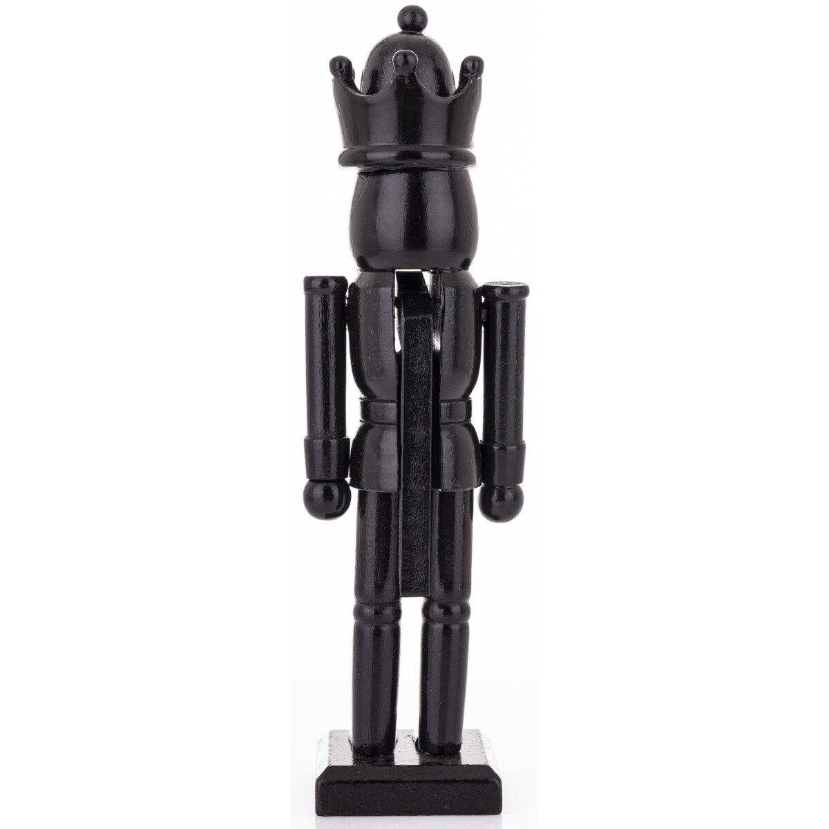 Drewniany Dziadek do Orzechów czarny 26x7,5x6 cm black