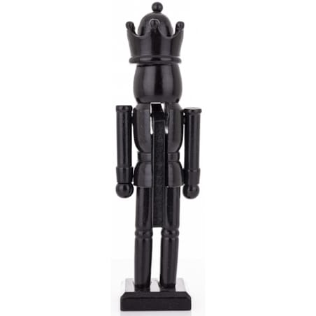 Drewniany Dziadek do Orzechów czarny 26x7,5x6 cm black