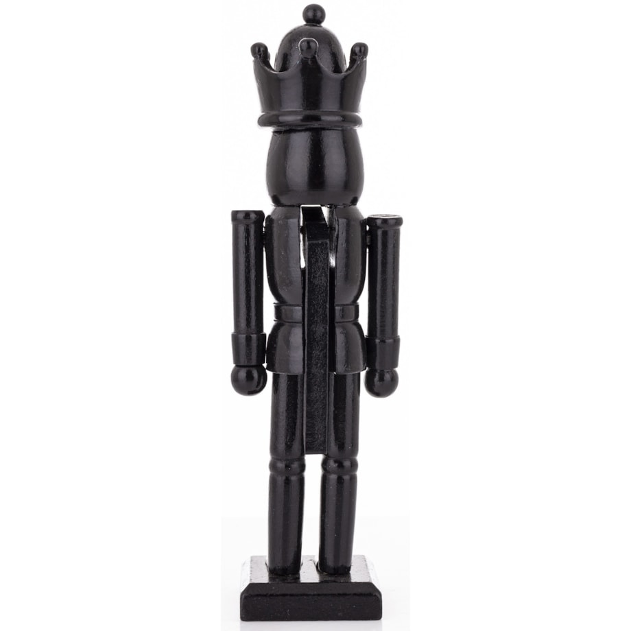 Drewniany Dziadek do Orzechów czarny 26x7,5x6 cm black