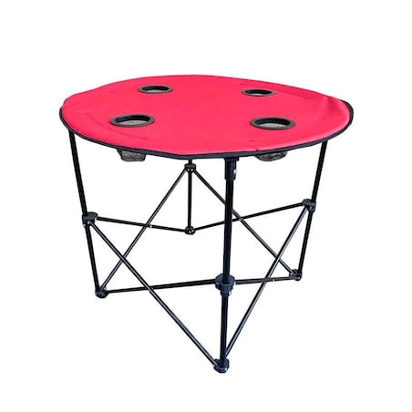 Składany stolik kempingowy różowy