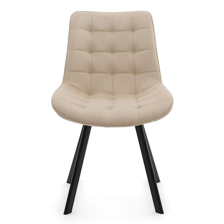 KRZESŁO TAPICEROWANE WELUROWE DO SALONU JADALNI GLAMOUR BEŻOWE TORI