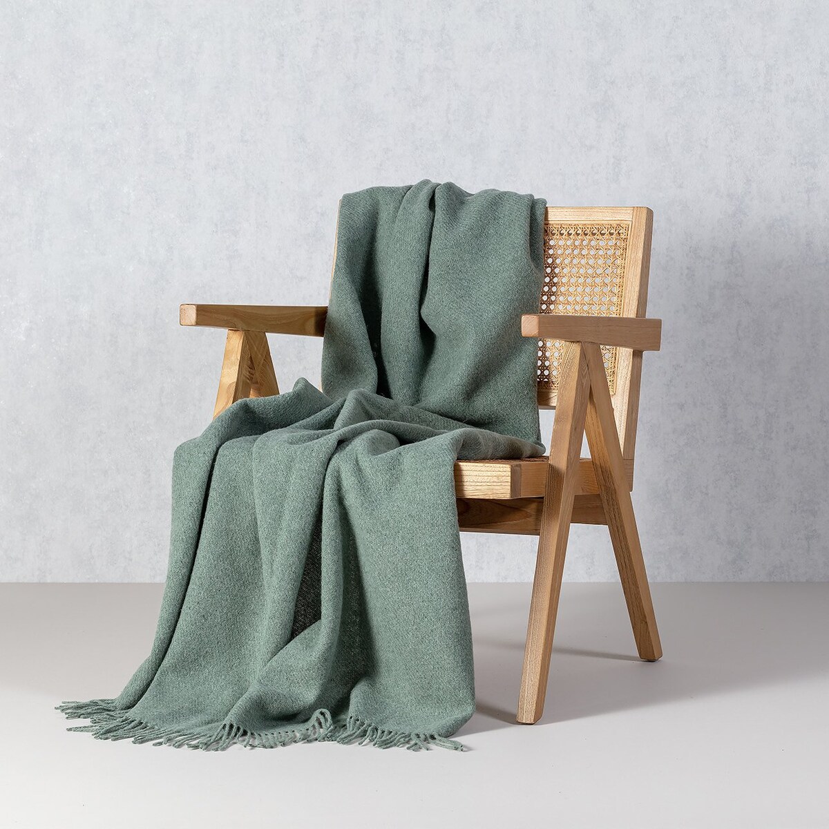 Pled Zelandia 140x200cm melange smoke green, 140 x 200 cm