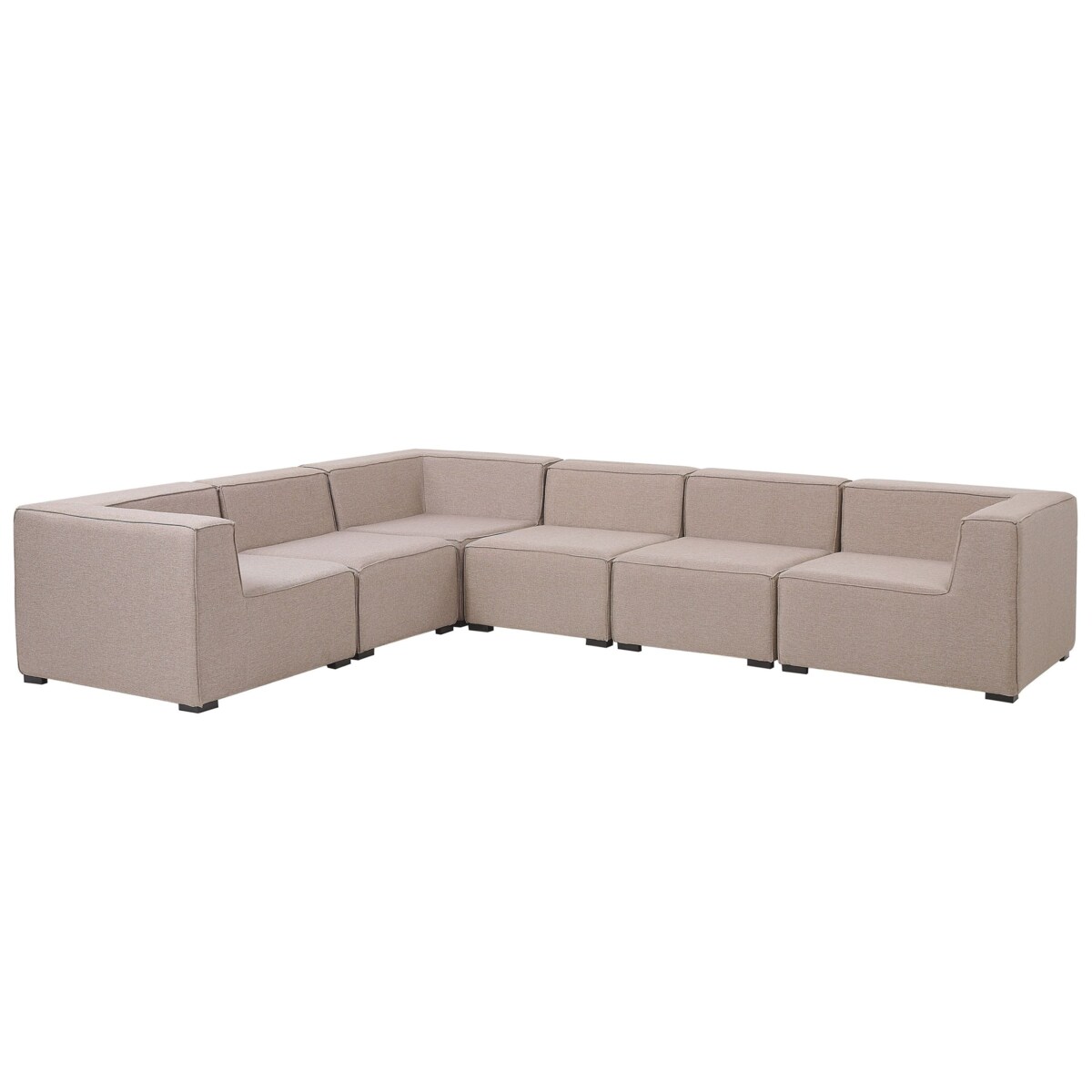 Narożnik ogrodowy z otomaną dla 7 osób AREZZO Prawostronny Modułowy Beżowy