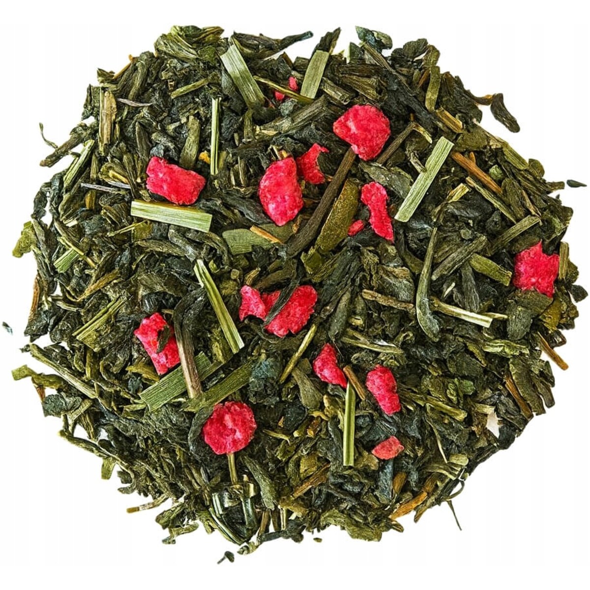 Herbata zielona CYTRYNADA trawa cytrynowa truskawki na prezent premium 120g - herbata liściasta sypana mieszanka napar susz