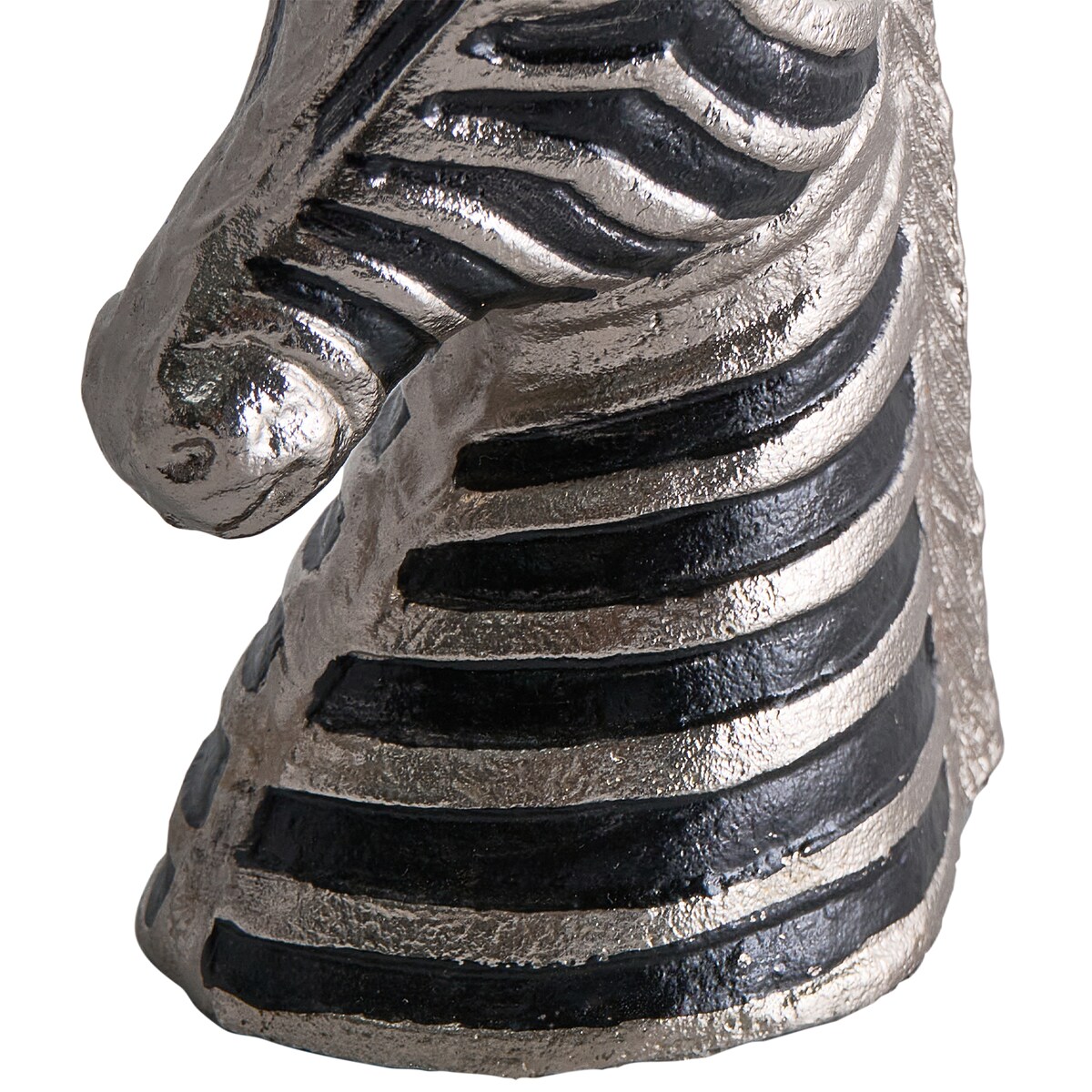 Figurka dekoracyjna Zebra ZAGORA Metal Czarny/ srebrny