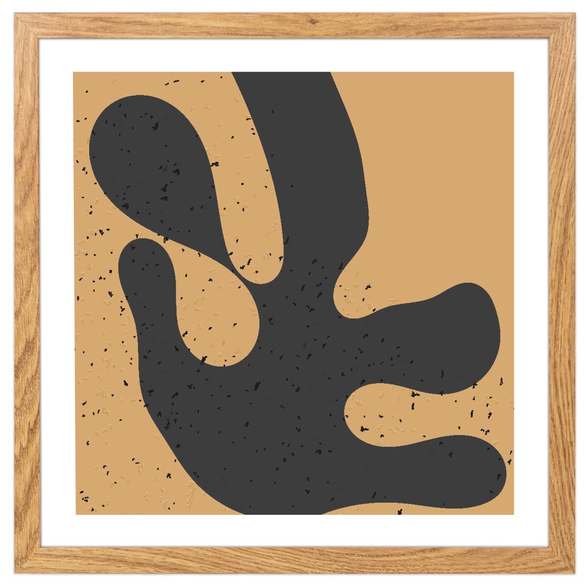 Ramka na zdjęcia 40x40 cm dębowa rama MDF z plexi do powieszenia pion poziom klasyczna kwadratowa ramka FRAMAI®