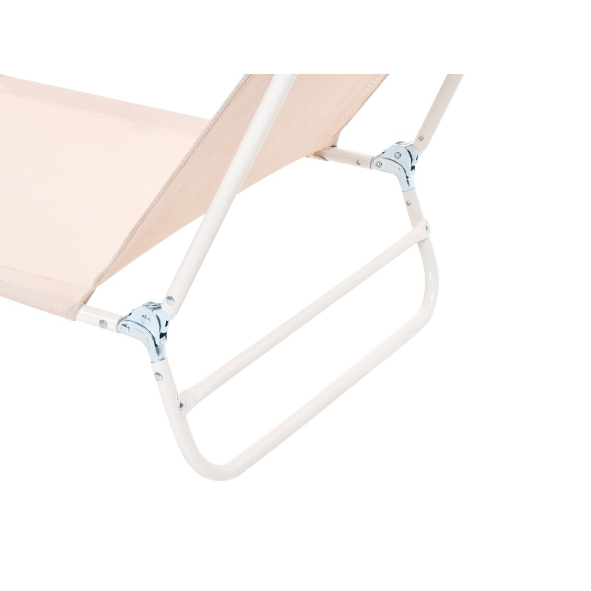 Leżak ogrodowy KASTORIA Składane Metal Beżowy
